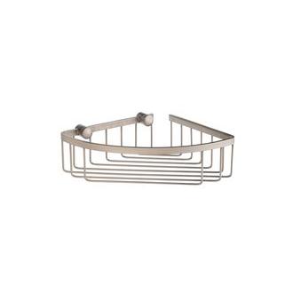 Smedbo D2021N 7 5/8 in. Wall Mounted Single Level Corner Basket in Brushed Nickel from the Sideline Collection